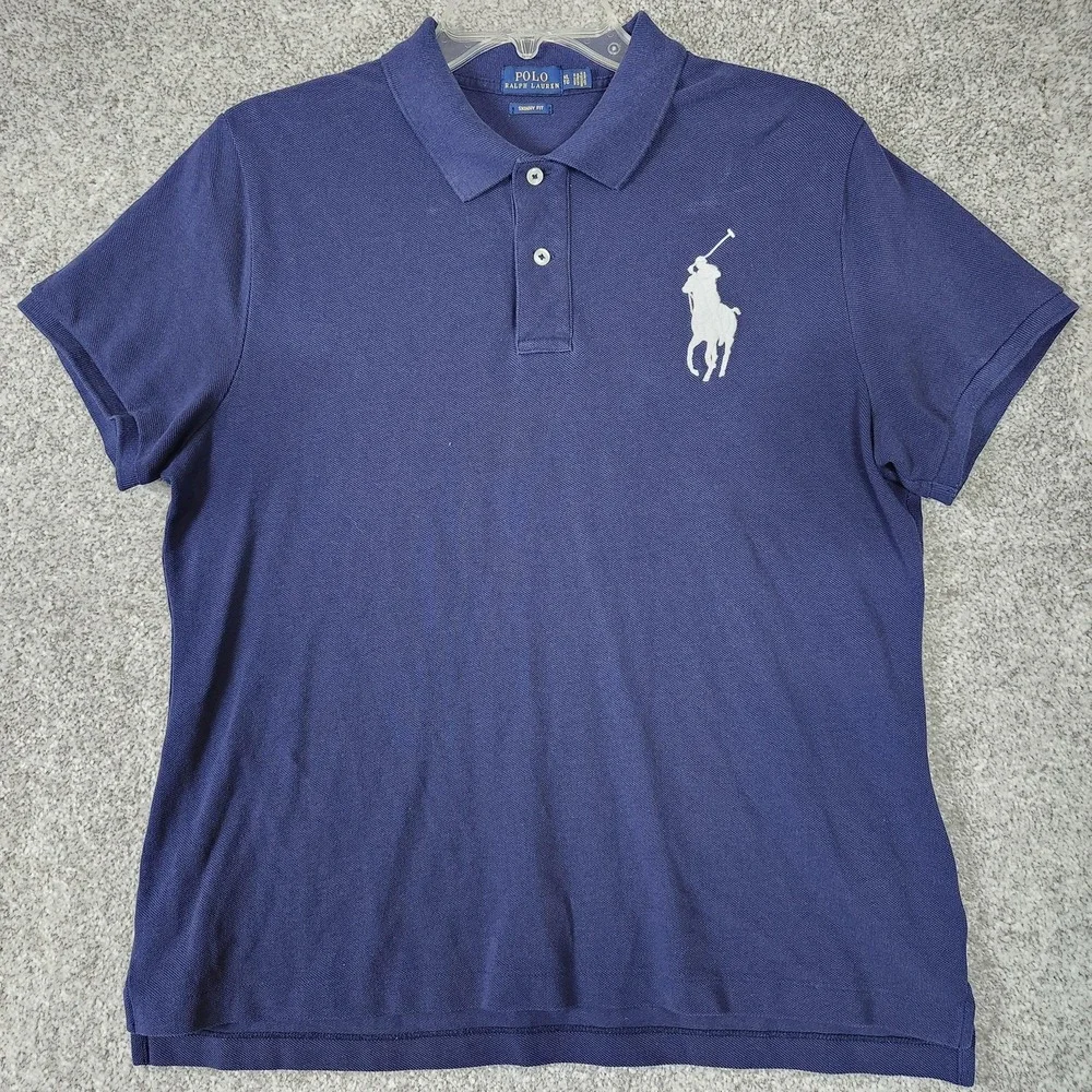 Polo Ralph Lauren Polo Shirt Mens XL Skinny Fit Big Pony Classic Rugby Extra Lar
